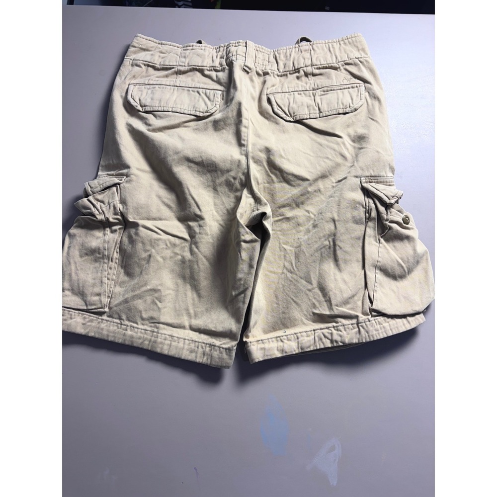 Abercrombie and Fitch Mens Cargo Shorts Khaki Tan Size 31 Utility Pockets